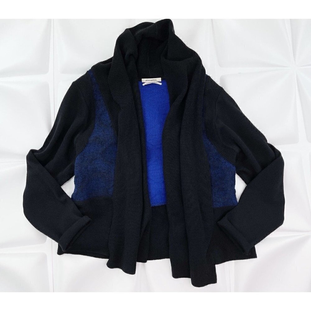 Aldomartins Anthropologie Womens Sz 6 Black Wool Sweater Cardigan Jacket s Shawl